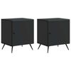 vidaXL Noat&ouml;flu sk&aacute;pur 2 pcs Svartur 43 x 34,5 x 50 cm Samsettur vi&eth;ur