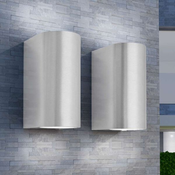 vidaXL LED &Uacute;tivegglj&oacute;s 2 stk Hringlaga Upp/Ni&eth;url&yacute;sing