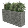 vidaXL Gabion Grj&oacute;tkassi Upph&aelig;kka&eth; Bl&oacute;maker S&iacute;nkh&uacute;&eth;a&eth; st&aacute;l180x50x100cm