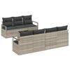 vidaXL S&oacute;fasett me&eth; p&uacute;&eth;i 8 pcs Lj&oacute;sgr&aacute;tt p&oacute;l&yacute;rattan