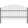 vidaXL Gar&eth;gir&eth;ing Woerden me&eth; Spj&oacute;ttoppi &uacute;r St&aacute;li 170x100 cm Sv&ouml;rt