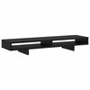 vidaXL Skj&aacute;rstandur me&eth; hillu Svartur 100 x 27 x 15 cm Samsettur vi&eth;ur
