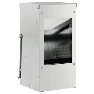 vidaXL Kan&iacute;nuf&oacute;&eth;rari Silfur 12,5 x 12,5 x 25 cm Galvaniserad st&aacute;l