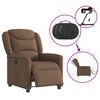 vidaXL Electric Recliner st&oacute;ll Br&uacute;nt efni