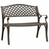 vidaXL Gar&eth;bekkur 102 cm Steypt &Aacute;l Bronslita&eth;ur