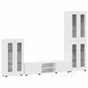 vidaXL Sj&oacute;nvarpssk&aacute;pasett FLORIN 3 pcs H&aacute;gloss hv&iacute;tur Samsettur vi&eth;ur