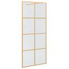 vidaXL Gangsturtuveggur gold 90 x 195 cm hertu&eth; gler