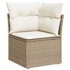 vidaXL Gar&eth;s&oacute;fa sett me&eth; geymslu 9 pcs Beige og Hv&iacute;tt p&oacute;l&yacute;rattan