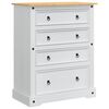vidaXL Geymslukistur Corona Hv&iacute;t 92 x 48 x 114 cm &THORN;&eacute;tt furutr&eacute;