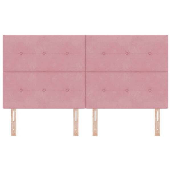 vidaXL H&ouml;f&eth;agafl Bleikur 180 cm Flauel