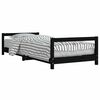 vidaXL Barnar&uacute;mgrind Sv&ouml;rt 90x190 cm Gegnheil Fura