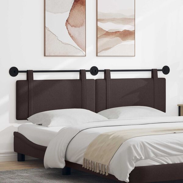 vidaXL Hengisk&aacute;li Vegghengt Einlita D&ouml;kk br&uacute;nt 170 x 55 x 5 cm d&uacute;kur