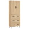 vidaXL Sk&aacute;pur Sonoma Eikarlitur 69,5x34x180 cm Samsettur Vi&eth;ur