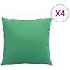 vidaXL S&oacute;fap&uacute;&eth;ar 4 stk. Gr&aelig;nn 40x40 cm Tau&aacute;kl&aelig;&eth;i