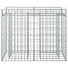 vidaXL Gabion h&aelig;kka&eth; r&uacute;m Silfur 100 x 50 x 80 cm Galvaniserad st&aacute;l