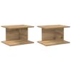 vidaXL N&aacute;ttbor&eth; 2 pcs Artisan Eik 40 x 30 x 25 cm Samsettur vi&eth;ur