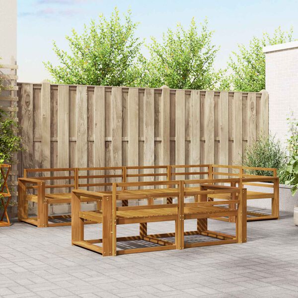 vidaXL &Uacute;ti s&oacute;fasett 7 pcs N&aacute;tt&uacute;rulegur Hrein akas&iacute;utr&eacute;