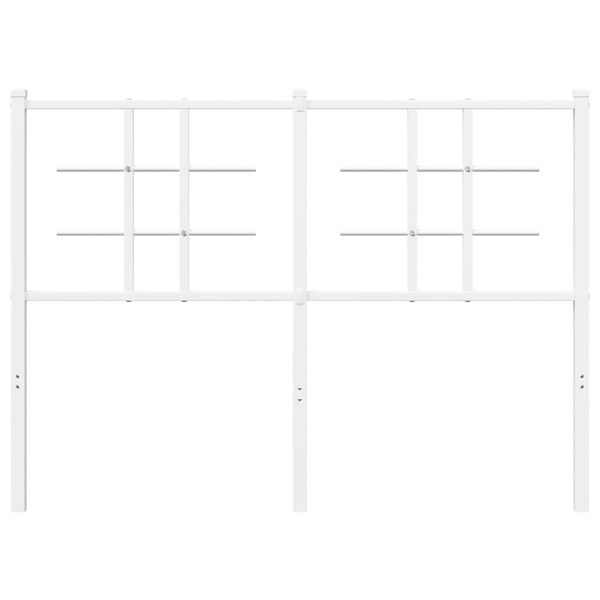 vidaXL Höfuðgafl úr Málmi Hvítur 120 cm