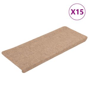 vidaXL &THORN;repamottur Sj&aacute;lfl&iacute;mandi 15 stk. 65x24,5x3,5 cm Drappa&eth;ar