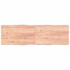 vidaXL Bor&eth;plata Lj&oacute;sbr&uacute;n 200x60x(2-4) cm Me&eth;h&ouml;ndlu&eth; N&aacute;tt&uacute;rul. Br&uacute;nir