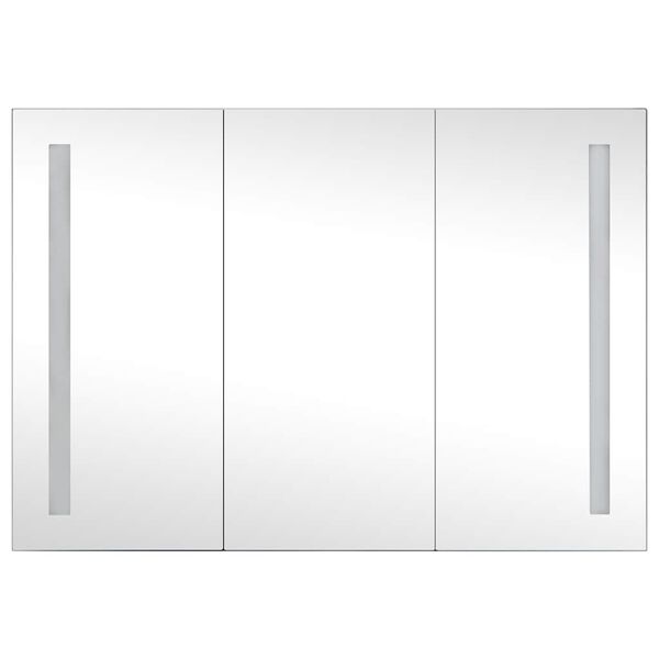 325544 vidaXL LED Bathroom Mirror Cabinet 89x14x62 cm