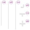 vidaXL PVC r&ouml;r 29 pcs Hv&iacute;tt PP og PE