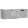 vidaXL Veggsk&aacute;pur Steypugr&aacute;r 100x36,5x35 cm Samsettur Vi&eth;ur