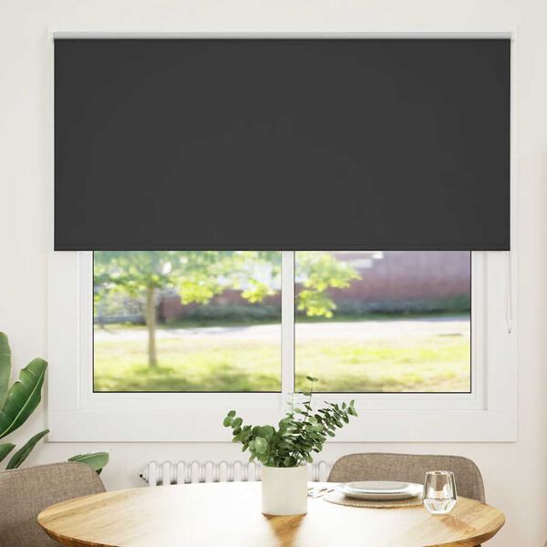 vidaXL R&uacute;llugard&iacute;nur Blackout Svartur 155x175 cm Efni Breidd 151,6 cm