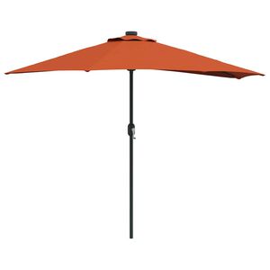vidaXL Gar&eth;skygni terracotta 294 x 150 x 224 cm P&oacute;l&yacute;ester og st&aacute;l