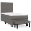 vidaXL H&oacute;lfa&eth; Springr&uacute;m me&eth; D&yacute;nu Gr&aacute;tt 90x190 cm Gervile&eth;ur