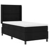 vidaXL LED Box Spring R&uacute;m me&eth; d&yacute;nu Svartur 90 x 200 cm d&uacute;kur