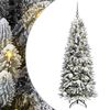 vidaXL Gervi j&oacute;latr&eacute; me&eth; 150 LED Hv&iacute;tt 150 cm PVC, Plast, St&aacute;l og PE