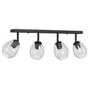 vidaXL Loftskastari Svartur 73.5 x 13 x 26 cm Gler og Metall