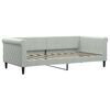 vidaXL Svefns&oacute;fi Lj&oacute;sgr&aacute;r 90x190 cm Flauel