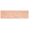vidaXL Bor&eth;plata Lj&oacute;sbr&uacute;n 140x40x(2-4) cm Me&eth;h&ouml;ndlu&eth; N&aacute;tt&uacute;rul. Br&uacute;nir