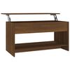 vidaXL S&oacute;fabor&eth; Br&uacute;nt Eik 102x50x52,5 cm Samsettur Vi&eth;ur