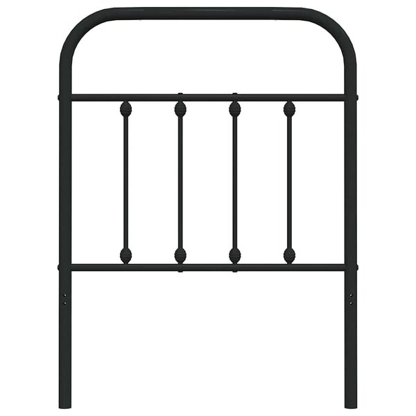 vidaXL H&ouml;fu&eth;gafl &uacute;r M&aacute;lmi Svartur 75 cm