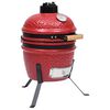 vidaXL 2-&iacute;-1 Kamado Kolagrill Reykofn Keramik 56 cm Rau&eth;ur