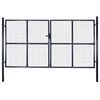 vidaXL M&ouml;skvagar&eth;hli&eth; &uacute;r galvaniseru&eth;u St&aacute;li 300x150 cm gr&aacute;tt