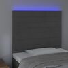 vidaXL LED h&ouml;fu&eth;gafl D&ouml;kkgr&aacute;tt 80x5x118/128 cm Flauel