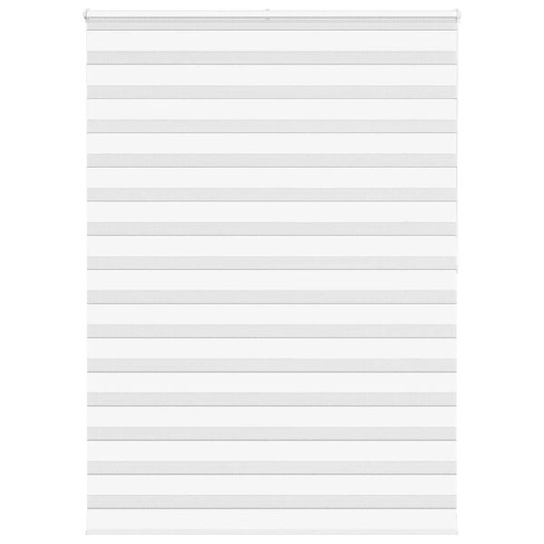 vidaXL Zebra Gard&iacute;na Hv&iacute;tt 165x200 cm Efni Breidd 160,9 cm P&oacute;l&yacute;ester