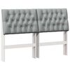 vidaXL B&oacute;lstru&eth; r&uacute;mgafl Lj&oacute;sgr&aacute;r 140 cm Solid furuhikk