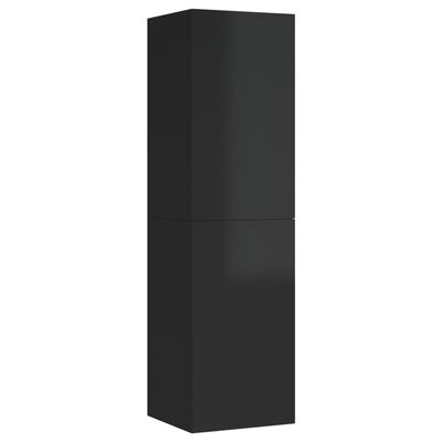 803376 vidaXL TV Cabinet High Gloss Black 30,5x30x110 cm Chipboard