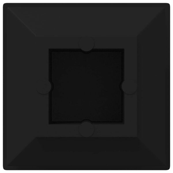 vidaXL Enda lokar 2 pcs Svartur 15 x 15 x 15 mm PP