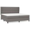 vidaXL H&oacute;lfa&eth; Springr&uacute;m me&eth; D&yacute;nu D&ouml;kkgr&aacute;tt 200x200 cm Efni