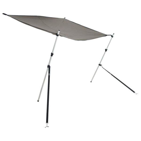 vidaXL T-laga Skyggnisframlenging Reykgrátt 170x208x(115-183) cm