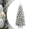 vidaXL Gervi j&oacute;latr&eacute; me&eth; 300 LED Hv&iacute;tt 180 cm PVC, Plast, St&aacute;l og PE