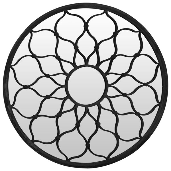 vidaXL Svartur Spegill 60x3 cm Járn fyrir Innanhússnotkun