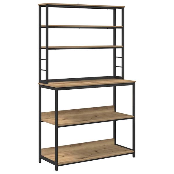 vidaXL Eldh&uacute;s hillu Artisan Eik 100 x 40 x 168 cm Samsettur vi&eth;ur