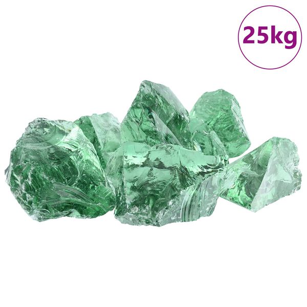 vidaXL Gar&eth;steinar L&eacute;tt gr&aelig;nn 12 cm glass